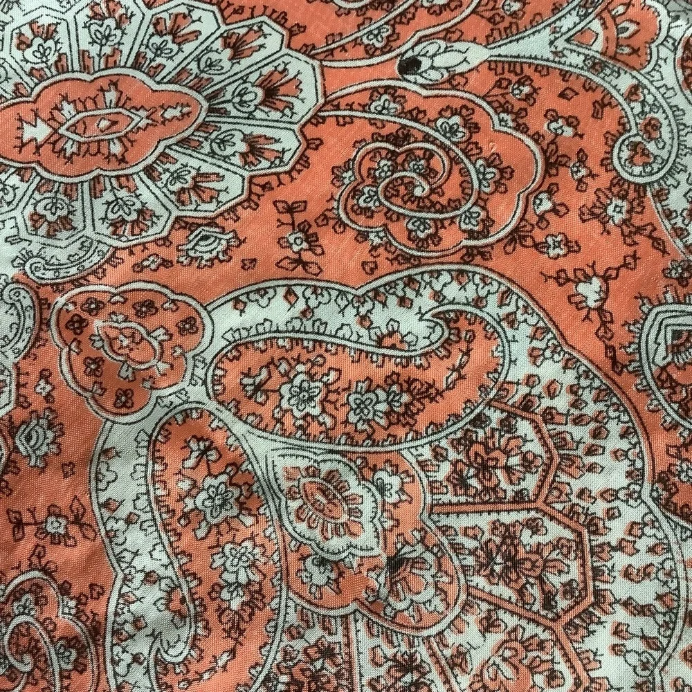 Vintage Paisley Print Rayon Scarf Made in Japan